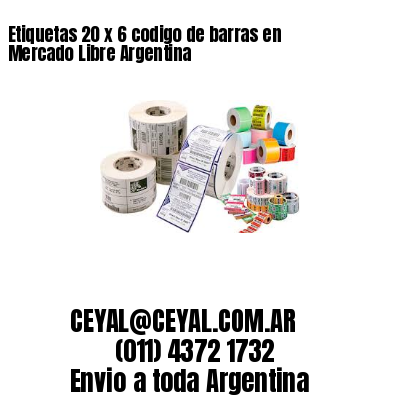 Etiquetas 20 x 6 codigo de barras en Mercado Libre Argentina