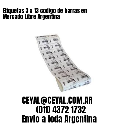 Etiquetas 3 x 13 codigo de barras en Mercado Libre Argentina