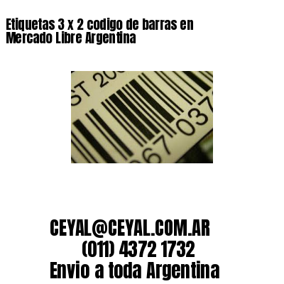 Etiquetas 3 x 2 codigo de barras en Mercado Libre Argentina