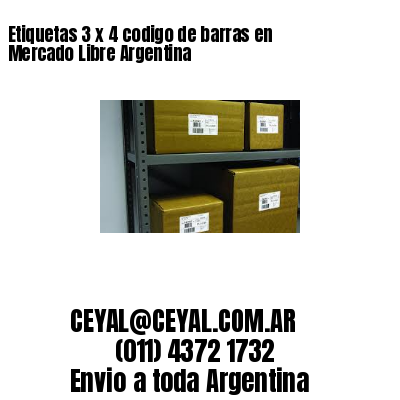 Etiquetas 3 x 4 codigo de barras en Mercado Libre Argentina