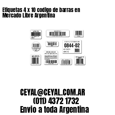 Etiquetas 4 x 10 codigo de barras en Mercado Libre Argentina