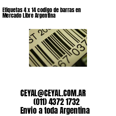Etiquetas 4 x 14 codigo de barras en Mercado Libre Argentina