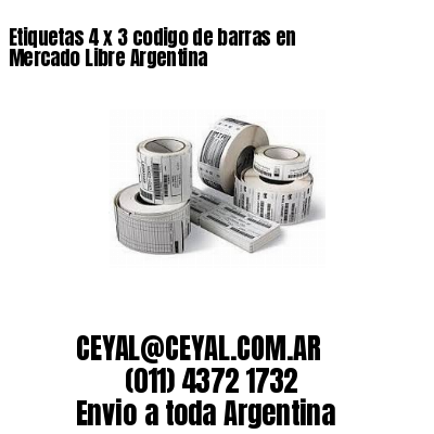 Etiquetas 4 x 3 codigo de barras en Mercado Libre Argentina