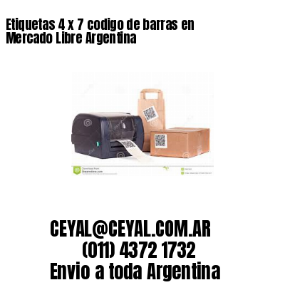 Etiquetas 4 x 7 codigo de barras en Mercado Libre Argentina