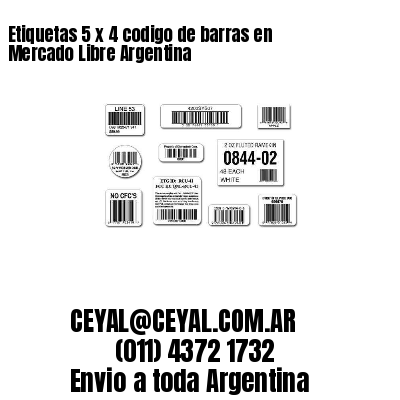 Etiquetas 5 x 4 codigo de barras en Mercado Libre Argentina