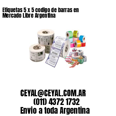 Etiquetas 5 x 5 codigo de barras en Mercado Libre Argentina