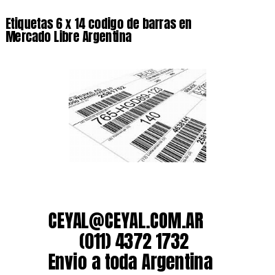 Etiquetas 6 x 14 codigo de barras en Mercado Libre Argentina