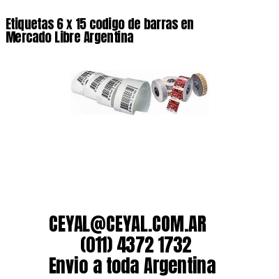 Etiquetas 6 x 15 codigo de barras en Mercado Libre Argentina