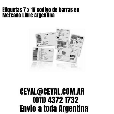 Etiquetas 7 x 16 codigo de barras en Mercado Libre Argentina