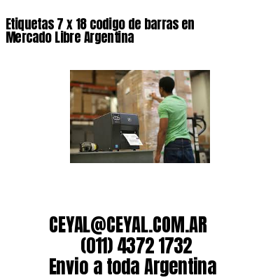 Etiquetas 7 x 18 codigo de barras en Mercado Libre Argentina