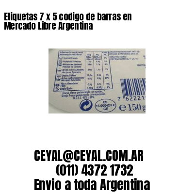 Etiquetas 7 x 5 codigo de barras en Mercado Libre Argentina