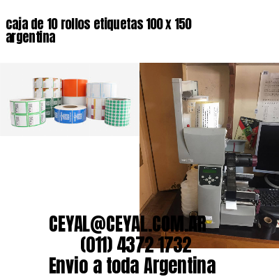 caja de 10 rollos etiquetas 100 x 150 argentina