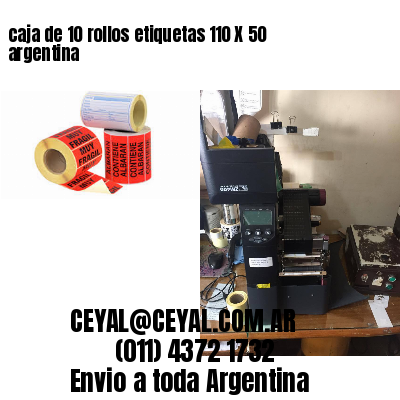caja de 10 rollos etiquetas 110 X 50 argentina