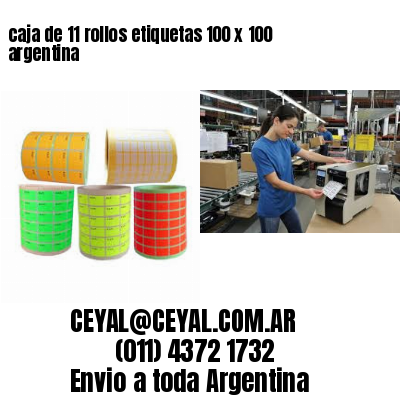 caja de 11 rollos etiquetas 100 x 100 argentina