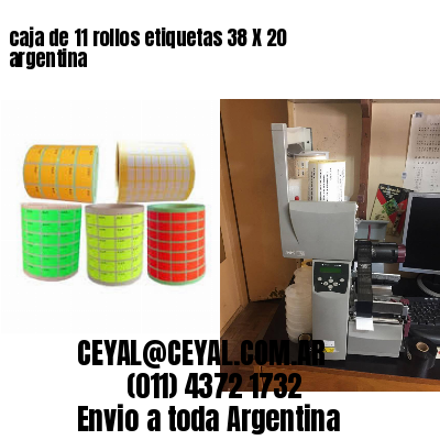 caja de 11 rollos etiquetas 38 X 20 argentina