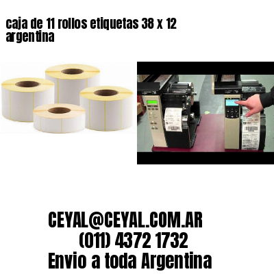 caja de 11 rollos etiquetas 38 x 12 argentina
