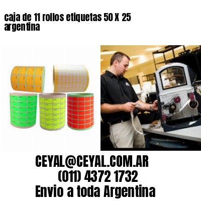 caja de 11 rollos etiquetas 50 X 25 argentina