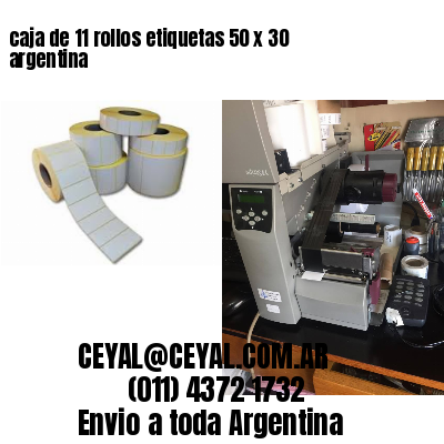caja de 11 rollos etiquetas 50 x 30 argentina