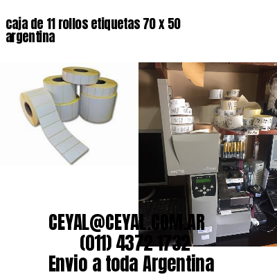 caja de 11 rollos etiquetas 70 x 50 argentina