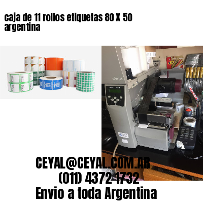 caja de 11 rollos etiquetas 80 X 50 argentina
