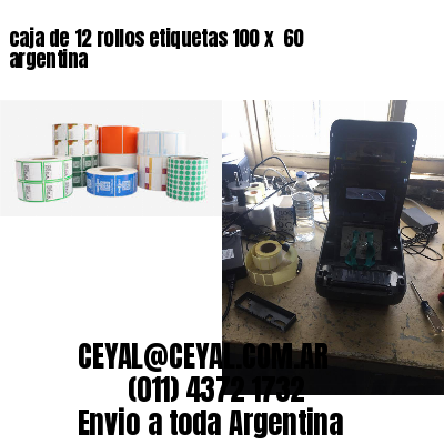 caja de 12 rollos etiquetas 100 x  60 argentina