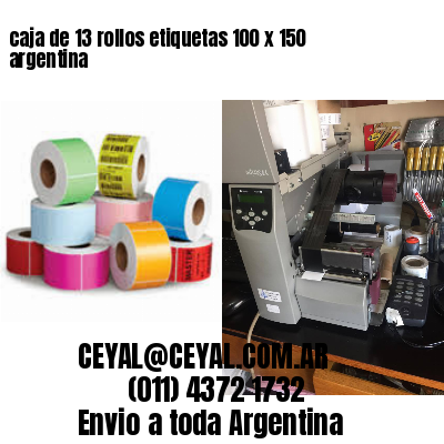 caja de 13 rollos etiquetas 100 x 150 argentina