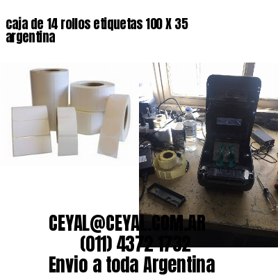 caja de 14 rollos etiquetas 100 X 35 argentina