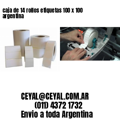 caja de 14 rollos etiquetas 100 x 100 argentina