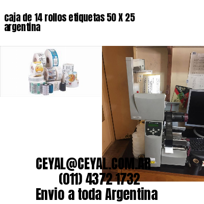 caja de 14 rollos etiquetas 50 X 25 argentina