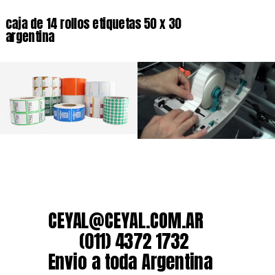 caja de 14 rollos etiquetas 50 x 30 argentina