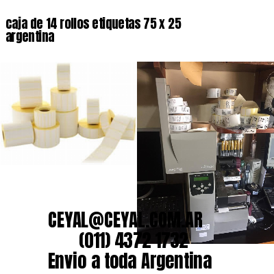 caja de 14 rollos etiquetas 75 x 25 argentina