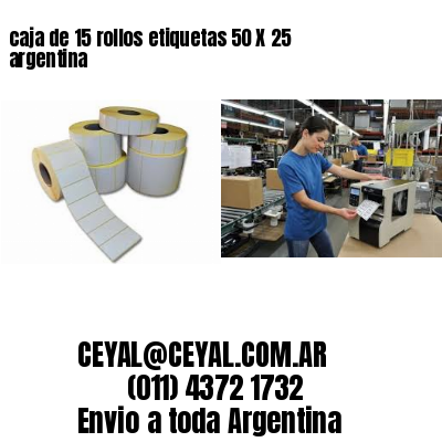 caja de 15 rollos etiquetas 50 X 25 argentina