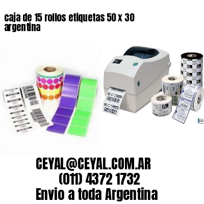 caja de 15 rollos etiquetas 50 x 30 argentina