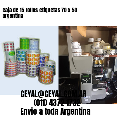 caja de 15 rollos etiquetas 70 x 50 argentina