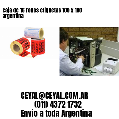 caja de 16 rollos etiquetas 100 x 100 argentina