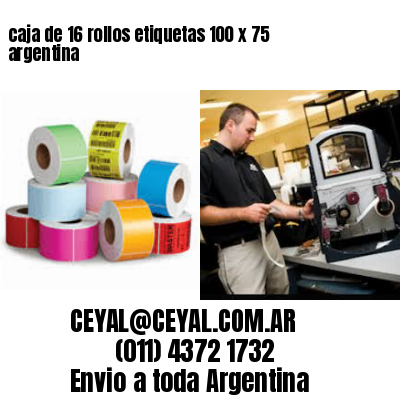 caja de 16 rollos etiquetas 100 x 75 argentina