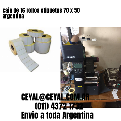 caja de 16 rollos etiquetas 70 x 50 argentina
