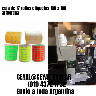 caja de 17 rollos etiquetas 100 x 100 argentina