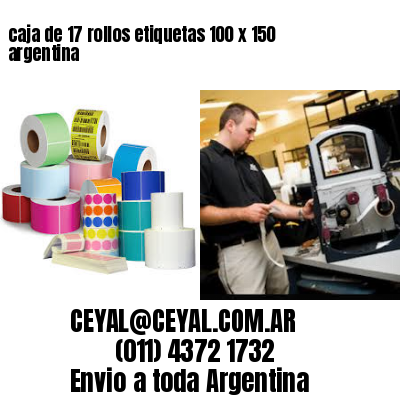 caja de 17 rollos etiquetas 100 x 150 argentina