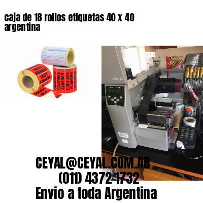 caja de 18 rollos etiquetas 40 x 40 argentina