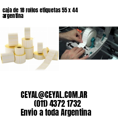 caja de 18 rollos etiquetas 55 x 44 argentina