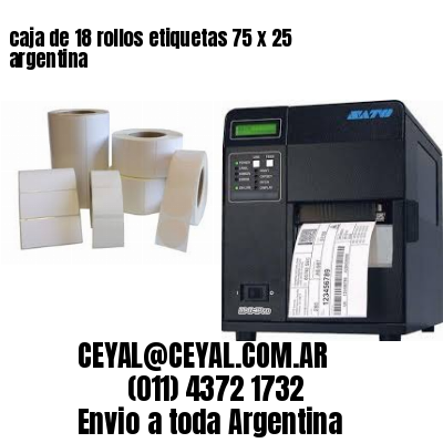 caja de 18 rollos etiquetas 75 x 25 argentina