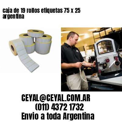 caja de 19 rollos etiquetas 75 x 25 argentina