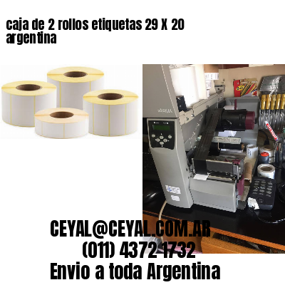 caja de 2 rollos etiquetas 29 X 20 argentina