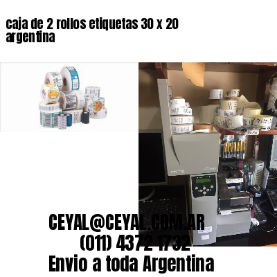 caja de 2 rollos etiquetas 30 x 20 argentina