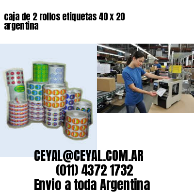 caja de 2 rollos etiquetas 40 x 20 argentina