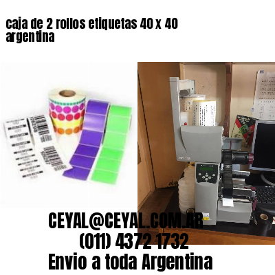 caja de 2 rollos etiquetas 40 x 40 argentina