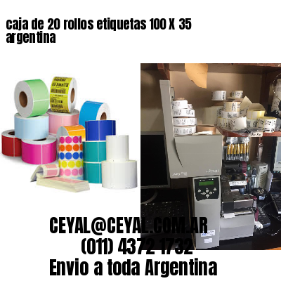caja de 20 rollos etiquetas 100 X 35 argentina