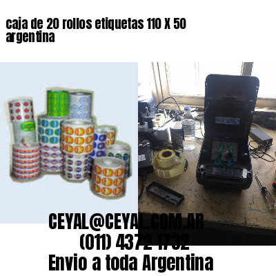 caja de 20 rollos etiquetas 110 X 50 argentina