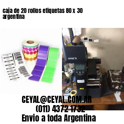 caja de 20 rollos etiquetas 80 x 30 argentina